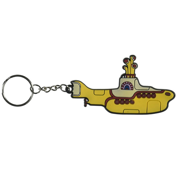 NWT The Beatles Rubber Yellow Submarine Keychain - Picture 1 of 2